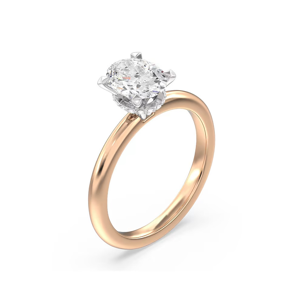 Oval Diamond With Hidden Halo | Temple & Grace NZ