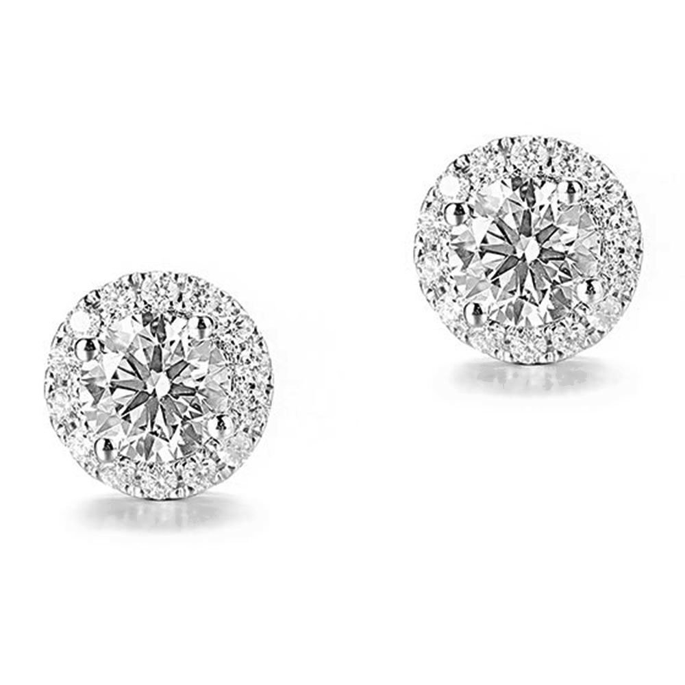 Diamond Halo Studs | Temple & Grace NZ