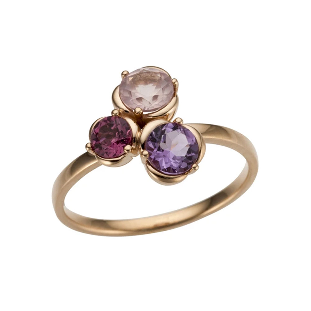 Multi colours gemstone ring | Temple & Grace NZ