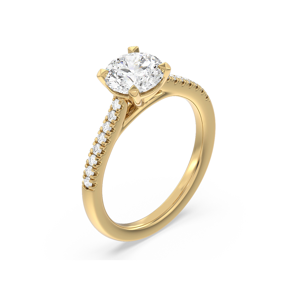 Womens Lab Diamond Round Engagement Ring | Temple & Grace NZ