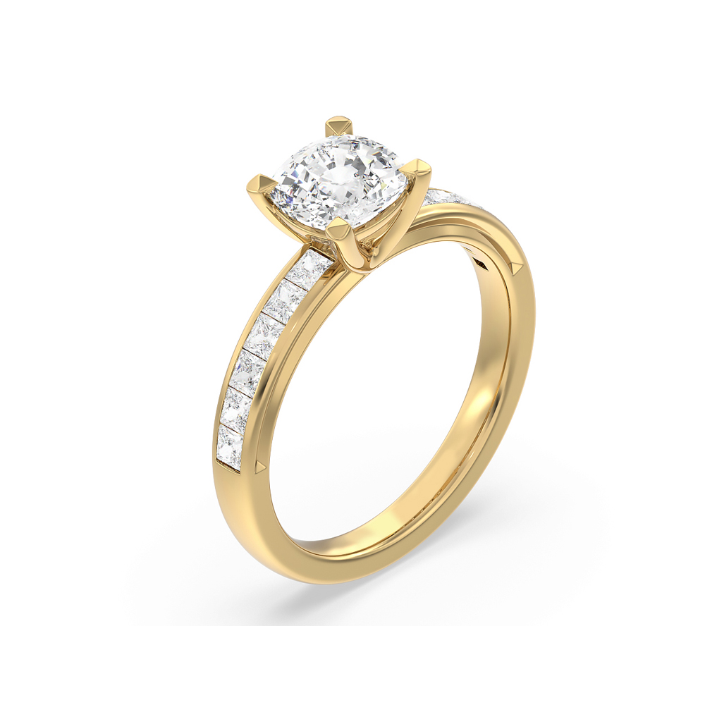 Square Cushion cut Engagement Ring | Temple & Grace NZ